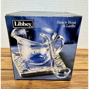 Vintage Libbey Sauce Boat And Laddle New In Box Never Used